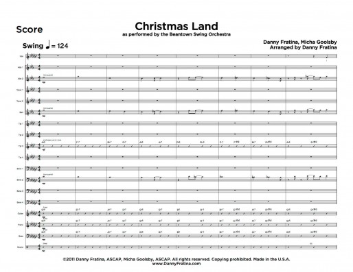 Christmas Land score sample