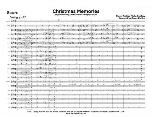 Christmas Memories score sample