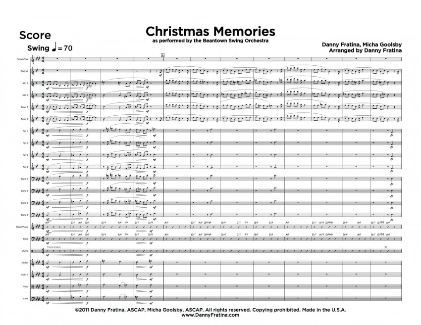 Christmas Memories score sample