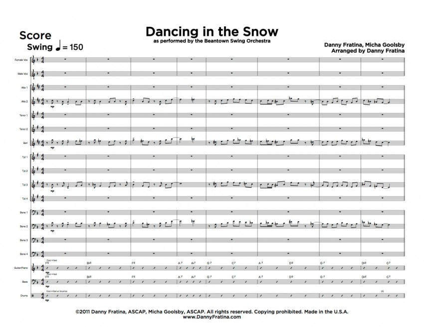 Dancing in the Snow score sample