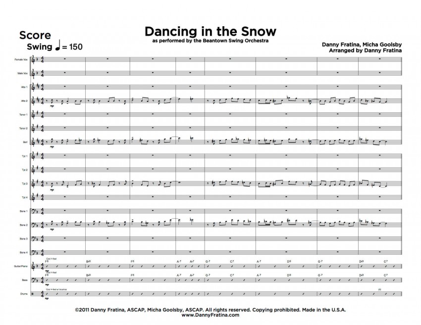 Dancing in the Snow score sample