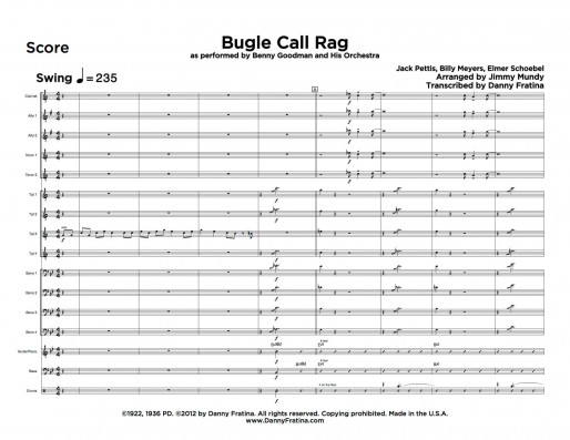Bugle Call Rag score sample