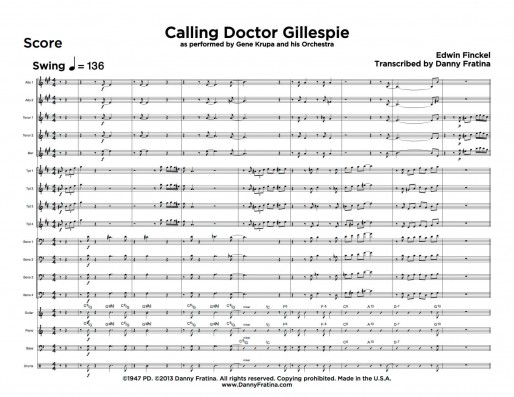 Calling Doctor Gillespie score sample