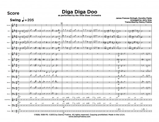 Diga Diga Doo score sample