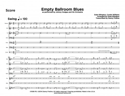 Empty Ballroom Blues score sample