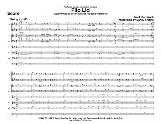 Flip Lid 4-horns score sample