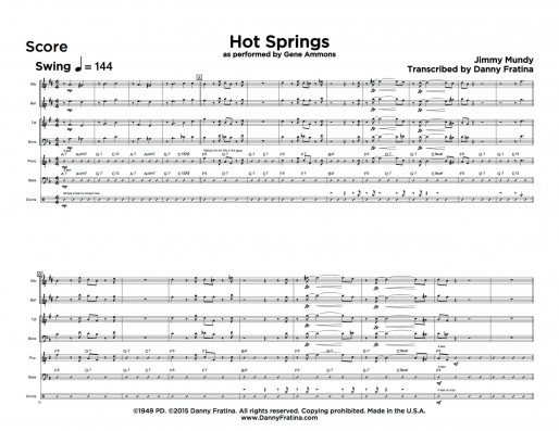 Hot Springs score sample