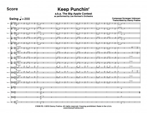 Keep Punchin' score sample