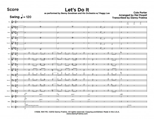 Let's Do It score sample