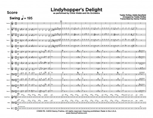 Lindyhopper's Delight score sample