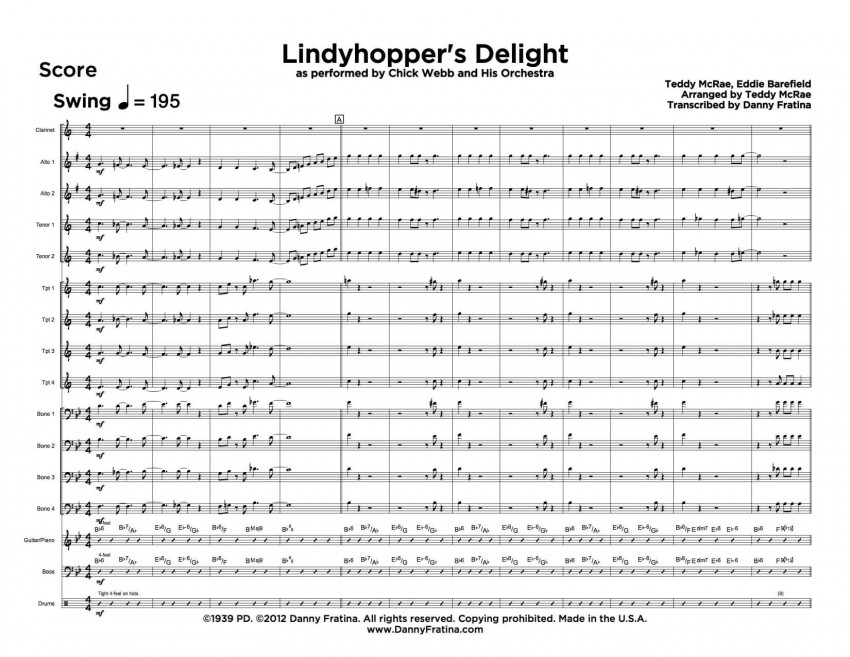 Lindyhopper's Delight score sample