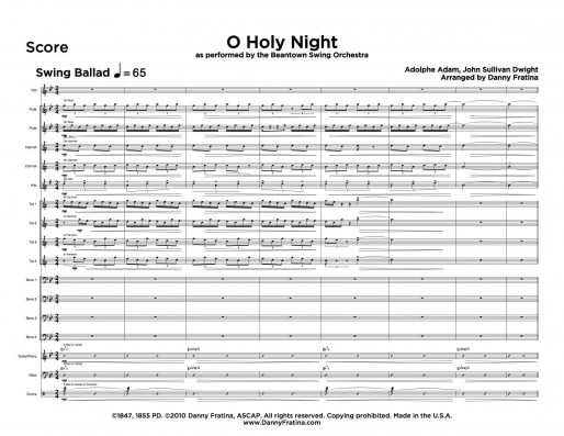 O Holy Night score sample