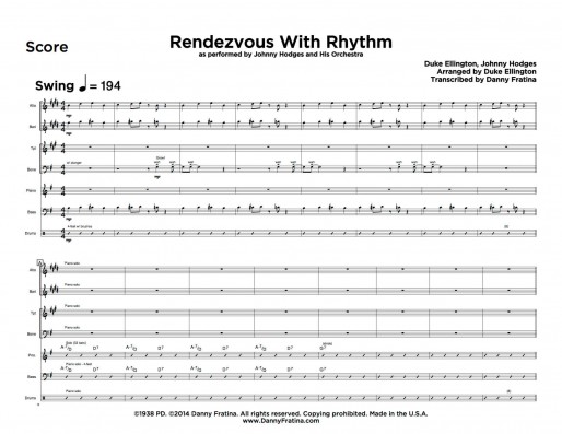 Rendezvous With Rhythm score sample