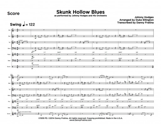 Skunk Hollow Blues score sample