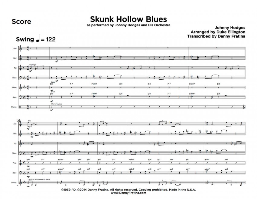 Skunk Hollow Blues score sample