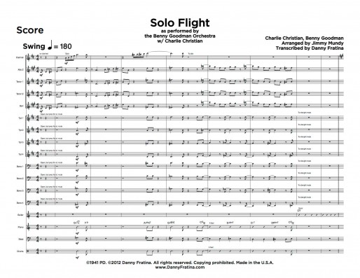 Solo Flight score sample