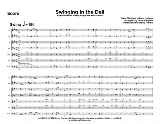 Swinging in the Dell score sample