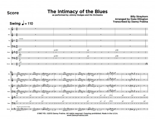 The Intimacy of the Blues score sample