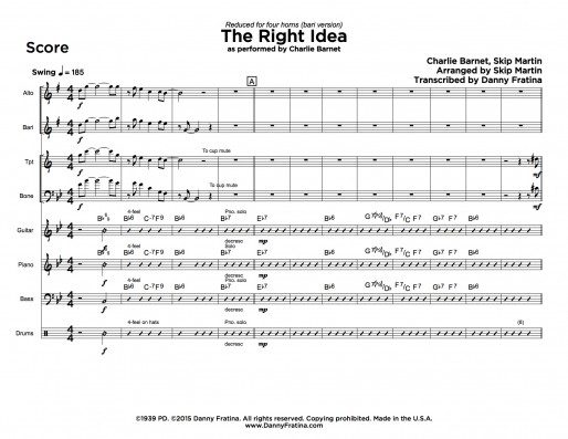 The Right Idea 4-horn score sample