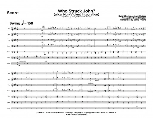 Who Struck John? score sample