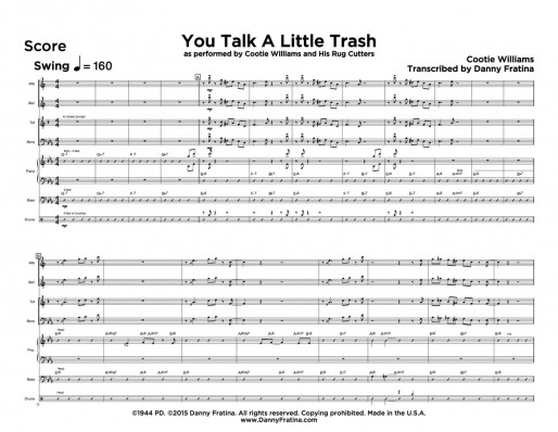 You Talk a Little Trash score sample