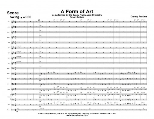 A Form of Art score sample
