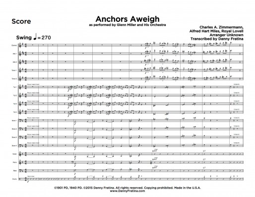 Anchors Aweigh score sample
