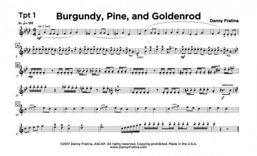 Burgundy, Pine, and Goldenrod - Tpt 1