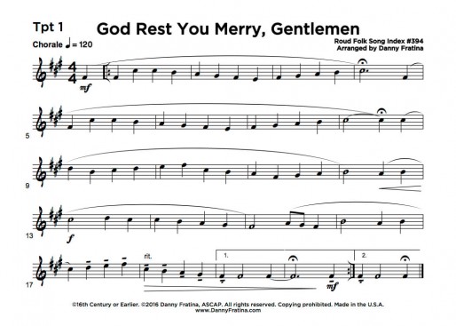 God Rest You Merry, Gentlemen - Tpt 1