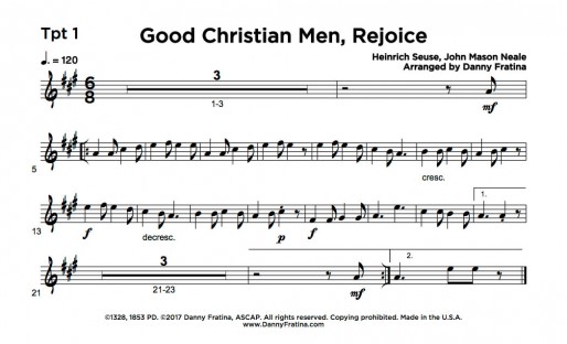Good Christian Men, Rejoice - Tpt 1