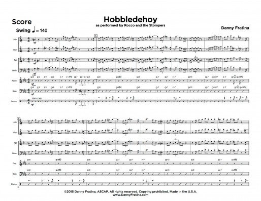 Hobbledehoy score sample