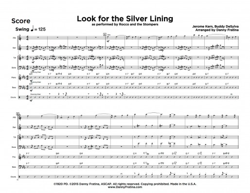 Look for the Silver Lining score sample