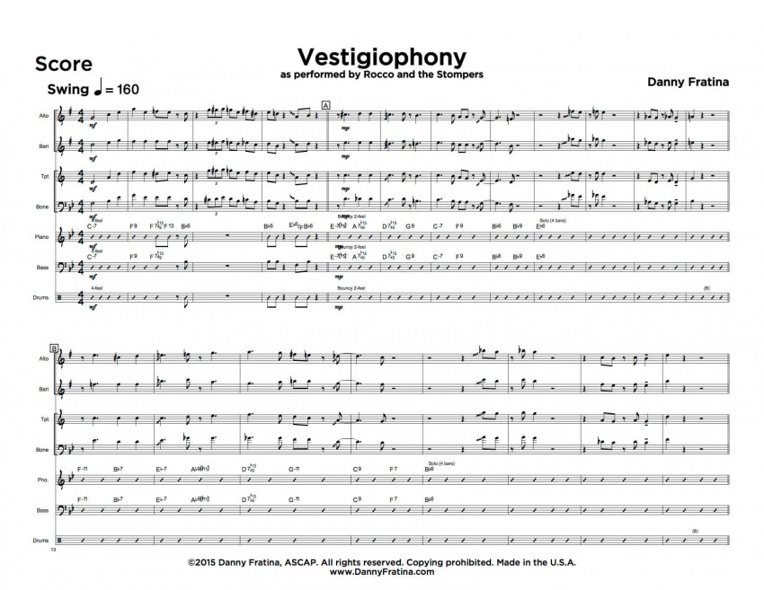 Vestigiophony score sample