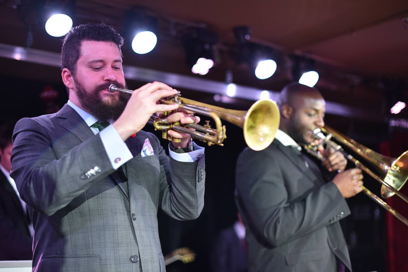 Danny Fratina playing lead trumpet