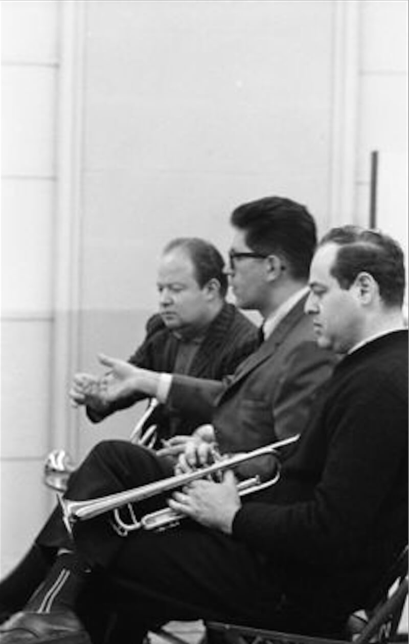 Conrad Gozzo playing lead with big band trumpet section