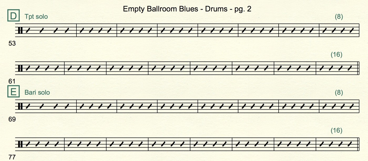 example of drum measure count help