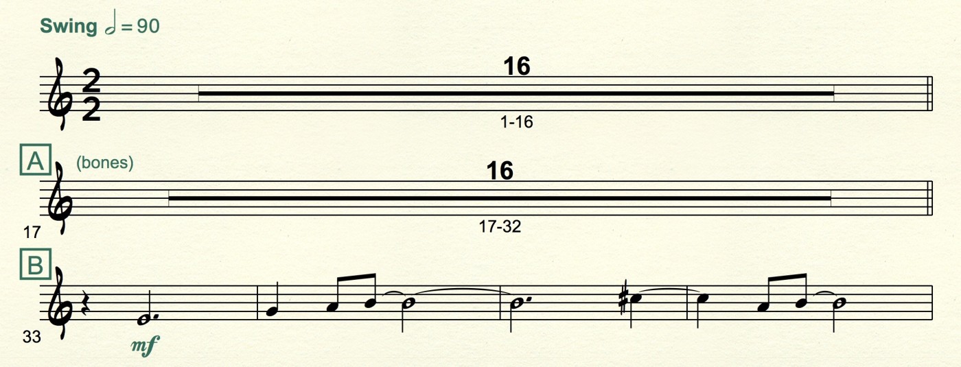 example of good rehearsal letter alignment