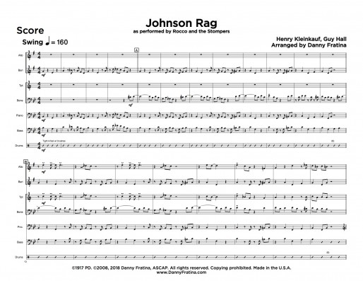 Johnson Rag score sample