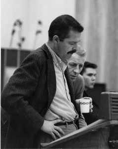 Bill Holman with Stan Kenton in the studio